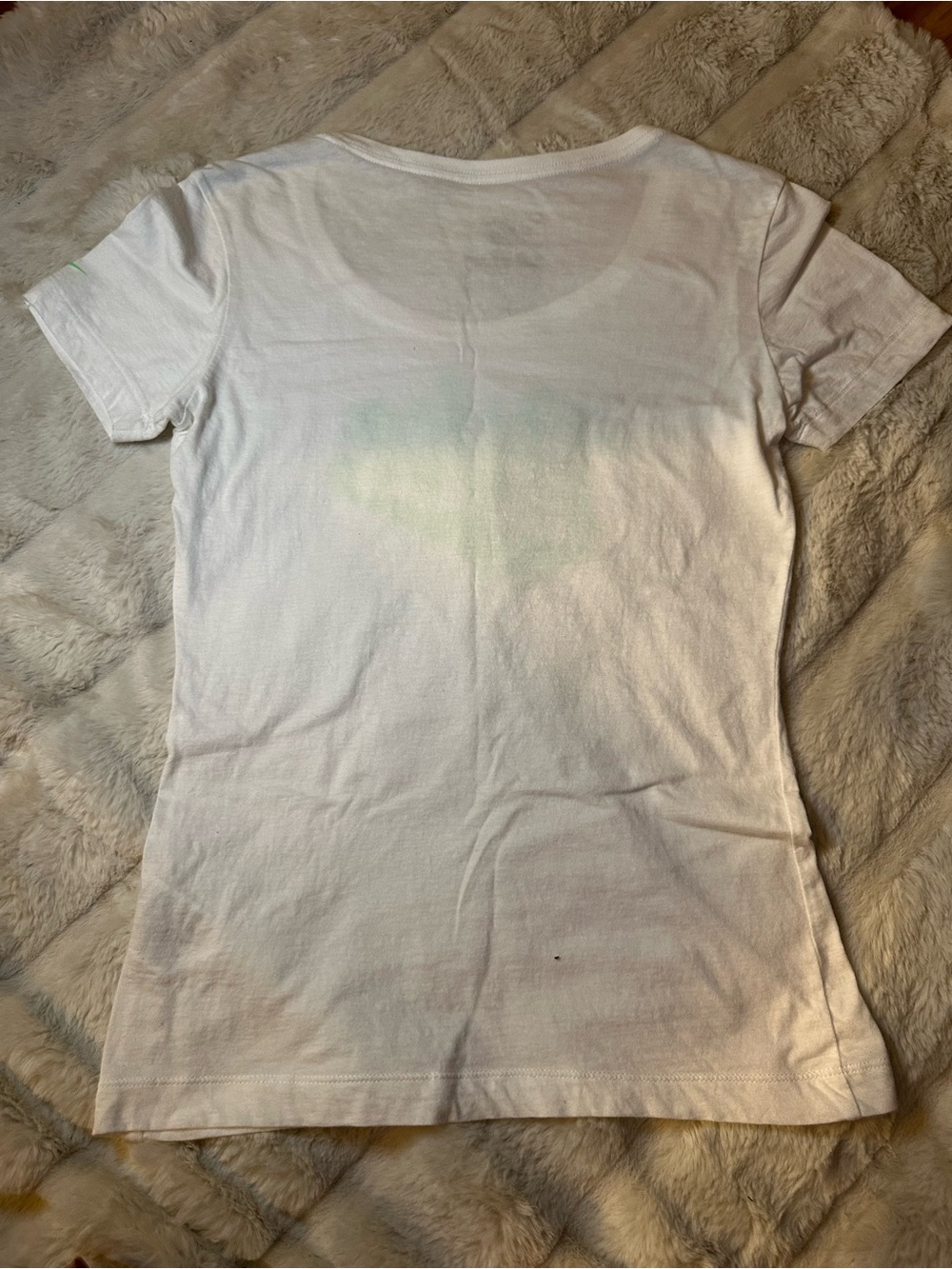 Nike White T-Shirt with Neon Green Script - Picture 5 of 8